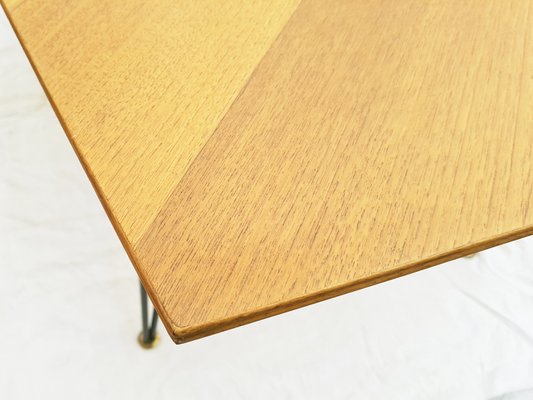 Mid-Century Italian Modern Brass and Black Metal Dining Table, 1950s-RD-2033694