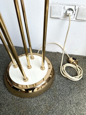 Mid-Century Italian Modern Brass & Reed Floor Lamp attributed to Mazzega, 1970s-FUE-1818295