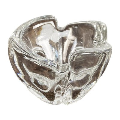 Mid-Century Italian Modern Crystal Flower Shape Table Ashtray, 1970s-GDD-1195114