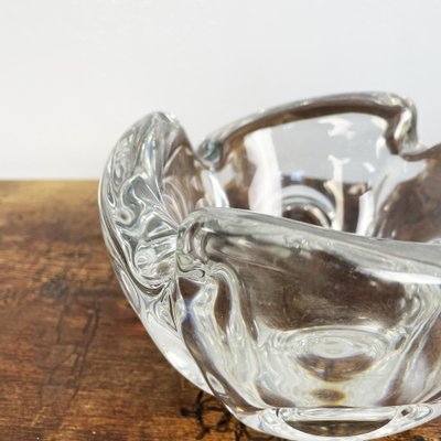 Mid-Century Italian Modern Crystal Flower Shape Table Ashtray, 1970s-GDD-1195114