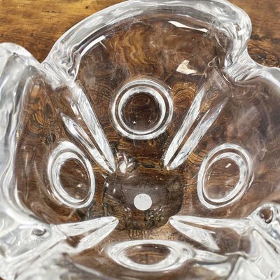 Mid-Century Italian Modern Crystal Flower Shape Table Ashtray, 1970s-GDD-1195114