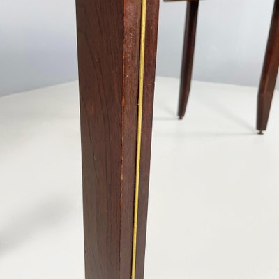 Mid-Century Italian Modern Dining Table in Marble, Wood and Bass, 1960s-GDD-1821588