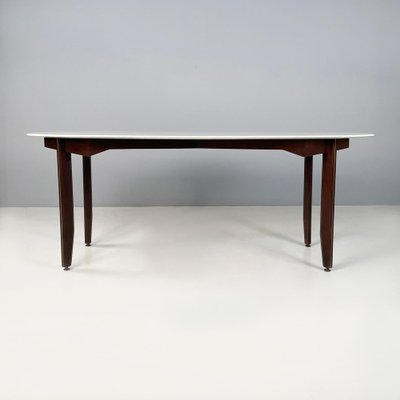 Mid-Century Italian Modern Dining Table in Marble, Wood and Bass, 1960s-GDD-1821588