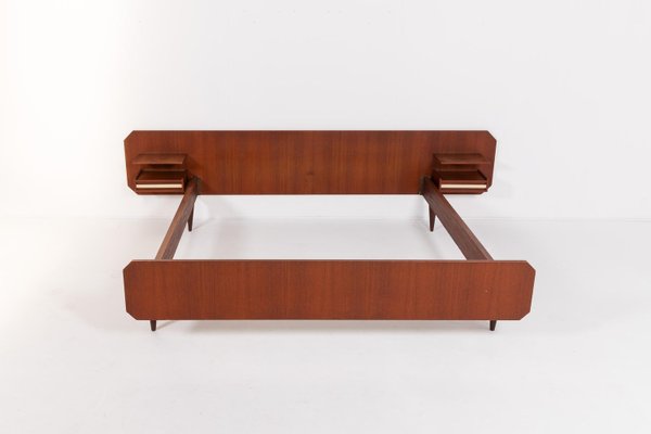 Mid-Century Italian Modern Double Bed Frame, 1960s-KMC-2022232