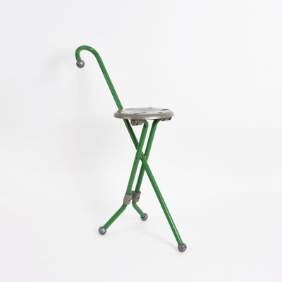 Mid-Century Italian Modern Green Metal Ulisse Folding Chair by Ivan Loss, 1980s-JDR-1126064