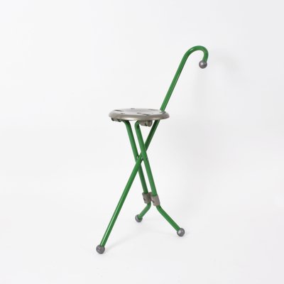 Mid-Century Italian Modern Green Metal Ulisse Folding Chair by Ivan Loss, 1980s-JDR-1126064