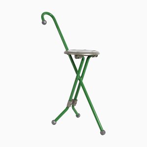 Mid-Century Italian Modern Green Metal Ulisse Folding Chair by Ivan Loss, 1980s-JDR-1126064