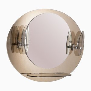 Mid-Century Italian Modern Wall Mirror With Sconces from Veca, 1960s-KMC-1229634