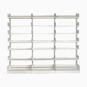 Mid-Century Italian Modern White Congresso Bookcase attributed to Lips Vago, 1960s-GDD-1749327