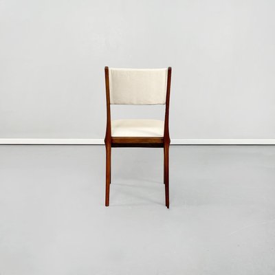 Mid-Century Italian Modern White Fabric & Wood Chairs by De Carli Cassina, 1958, Set of 2-GDD-1230450