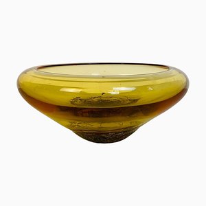 Mid-Century Italian Modern Yellow Murano Glass Bowl, 1970s-GDD-1123022