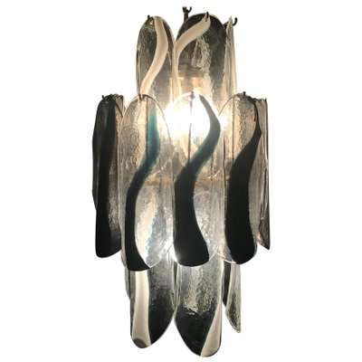 Mid-Century Italian Murano Bicolored Petal Chandelier from Mazzega-MBH-1032148