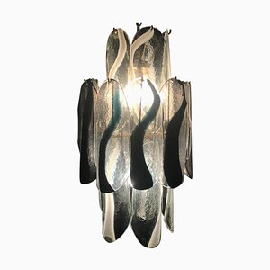 Mid-Century Italian Murano Bicolored Petal Chandelier from Mazzega-MBH-1032148