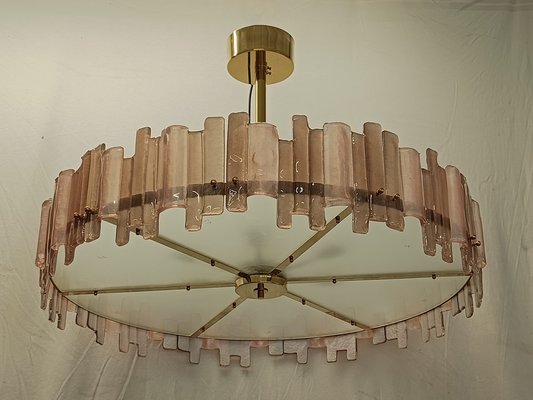 Mid-Century Italian Murano Glass and Brass Chandelier, 2000s-UH-1756783