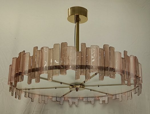 Mid-Century Italian Murano Glass and Brass Chandelier, 2000s-UH-1756783