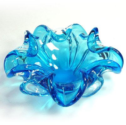 Mid-Century Italian Murano Venetian Blown Glass Bowl Ashtray, 1960s-GIW-1812892