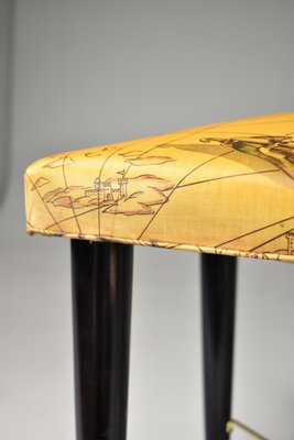 Mid-Century Italian Nautical Piano Stool, 1950s-GXL-1371077