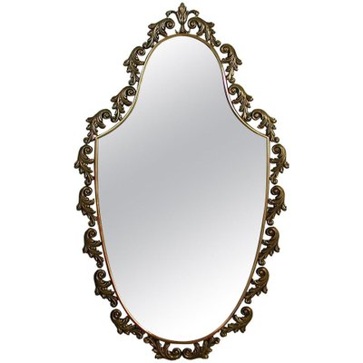 Mid-Century Italian Neoclassical Bronze Wall Mirror, 1950s-OE-897866