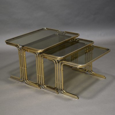 Mid-Century Italian Nesting Tables, 1970s, Set of 3-TE-573666