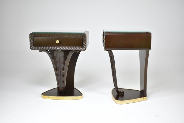 Mid-Century Italian Nightstands, 1960s, Set of 2-GXL-1792664