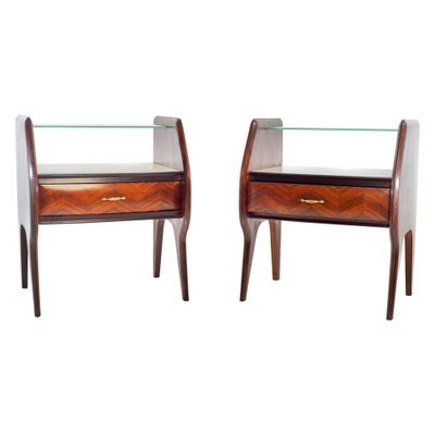 Mid-Century Italian Nightstands in the style of Vittorio Dassi, Set of 2-FO-1332928