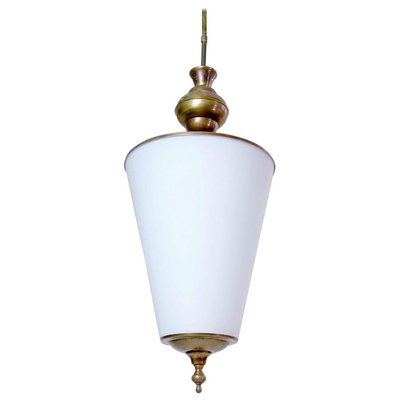 Mid Century Italian Opaline Pendant Lamp-FO-810372