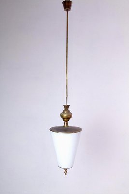 Mid Century Italian Opaline Pendant Lamp-FO-810372