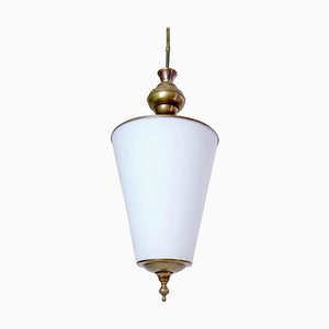 Mid Century Italian Opaline Pendant Lamp-FO-810372