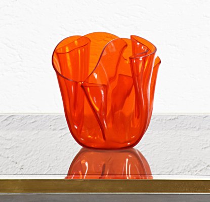 Mid-Century Italian Orange Acrylic Glass Centerpiece from Guzzini, 1970s-JDR-1126165