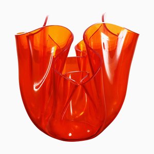 Mid-Century Italian Orange Acrylic Glass Centerpiece from Guzzini, 1970s-JDR-1126165