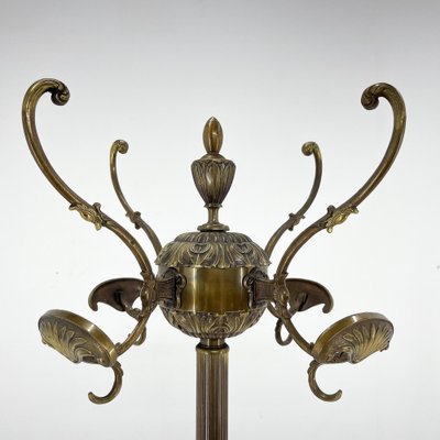 Mid-Century Italian Ornate Brass Coat Hanger, 1950s-TZ-1446601