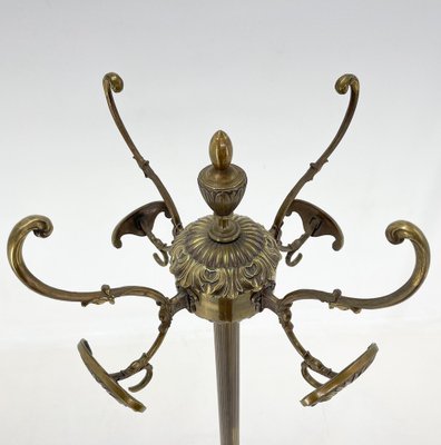 Mid-Century Italian Ornate Brass Coat Hanger, 1950s-TZ-1446601