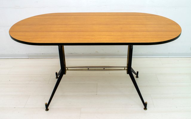 Mid-Century Italian Oval Dining Table by Ignazio Gardella for Azucena, 1950s-FER-580504