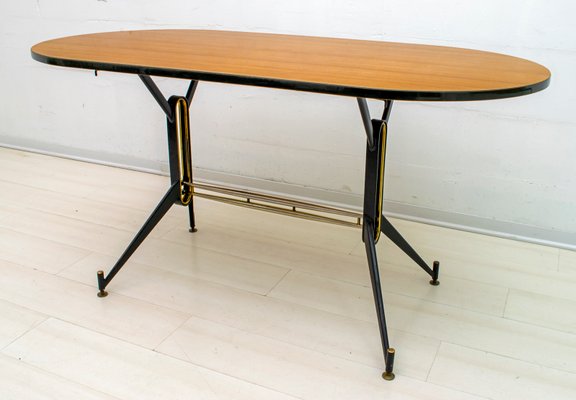 Mid-Century Italian Oval Dining Table by Ignazio Gardella for Azucena, 1950s-FER-580504