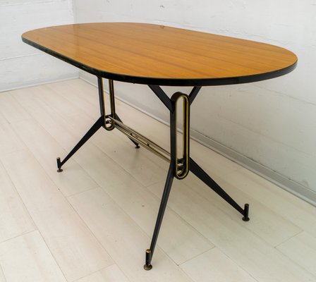 Mid-Century Italian Oval Dining Table by Ignazio Gardella for Azucena, 1950s-FER-580504