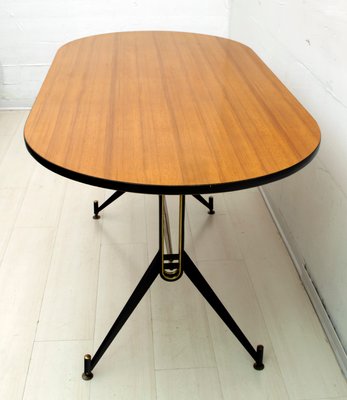 Mid-Century Italian Oval Dining Table by Ignazio Gardella for Azucena, 1950s-FER-580504