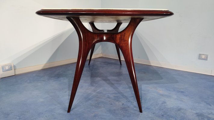 Mid-Century Italian Parchment Dining Table Attributed to Guglielmo Ulrich, 1950s-MTX-988607