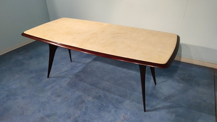 Mid-Century Italian Parchment Dining Table Attributed to Guglielmo Ulrich, 1950s-MTX-988607