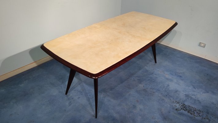 Mid-Century Italian Parchment Dining Table Attributed to Guglielmo Ulrich, 1950s-MTX-988607