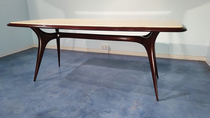 Mid-Century Italian Parchment Dining Table Attributed to Guglielmo Ulrich, 1950s-MTX-988607