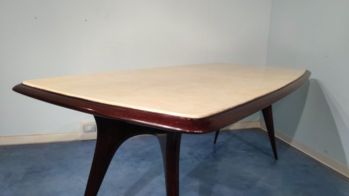 Mid-Century Italian Parchment Dining Table Attributed to Guglielmo Ulrich, 1950s-MTX-988607