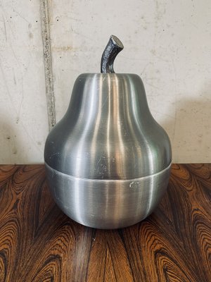 Mid-Century Italian Pear Ice Bucket in Aluminum-JO-1386384