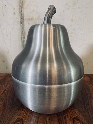 Mid-Century Italian Pear Ice Bucket in Aluminum-JO-1386384