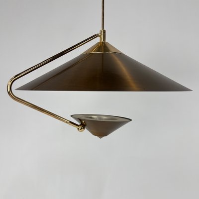 Mid-Century Italian Pendant in Brass, 1970s-RMX-2019798