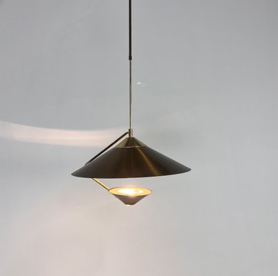 Mid-Century Italian Pendant in Brass, 1970s-RMX-2019798