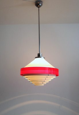 Mid-Century Italian Pendant Lamp in Acrylic Aluminum and Brass by Stilnovo, 1950s-VNE-965991