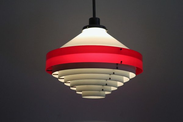 Mid-Century Italian Pendant Lamp in Acrylic Aluminum and Brass by Stilnovo, 1950s-VNE-965991