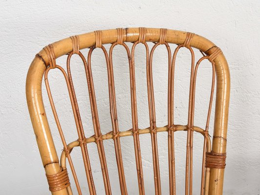 Mid-Century Italian Rattan & Bamboo Rocking Chairs, 1960s, Set of 2-JDR-1125892