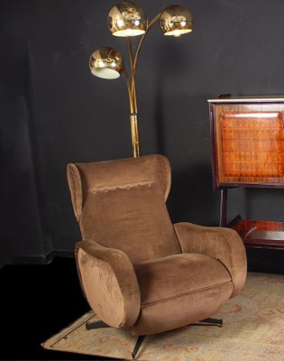 Mid-Century Italian Reclinable Lounge Chair, 1950-MBH-1032680