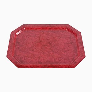 Mid-Century Italian Red Acrylic Serving Tray, 1980s-JDR-1764120